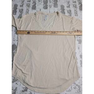 2702 Athleta Cloudlight Rib Stratus Lightweight‎ Ivory LS Top Size Small